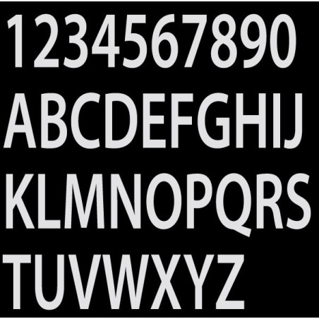 Lettres tissu adhésif blanc